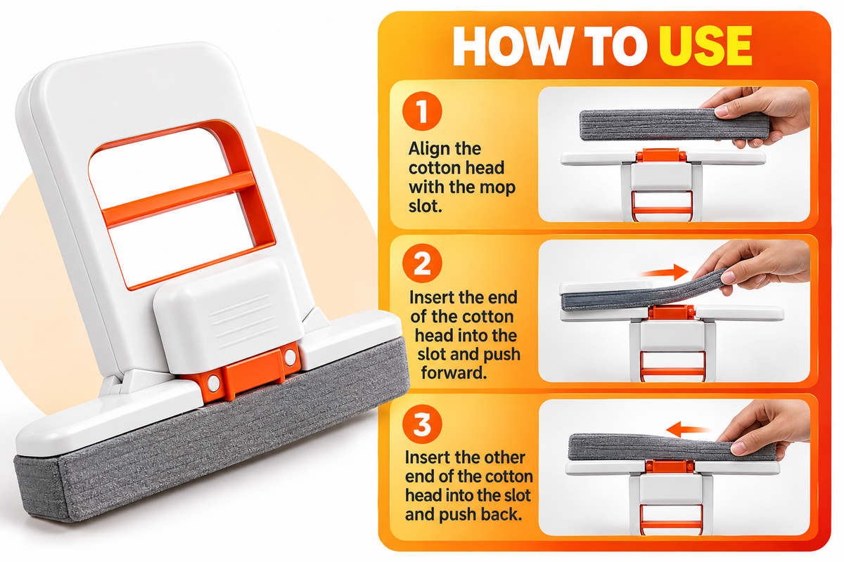 Foldable Desktop Mop – Multi-Surface Kitchen & Home Cleaning Mop